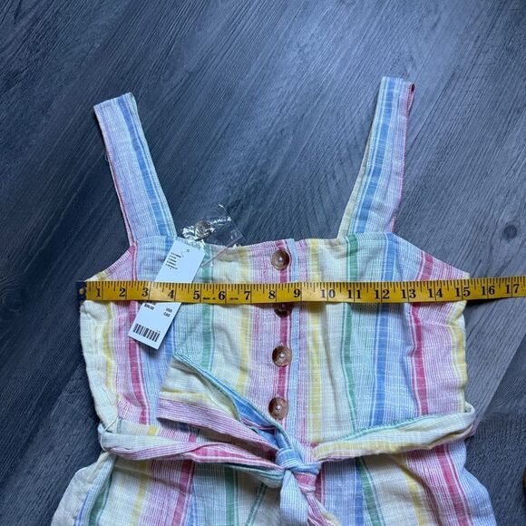 Urban Outfitters San Katy Slub Stripe Maxi Dress NEW Rainbow - Picture 9 of 12